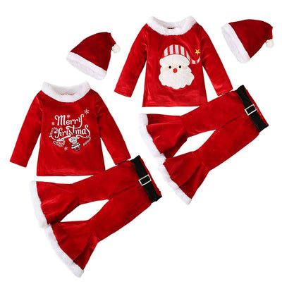 Conjunto Navideño Infantil: Blusa de Peluche, Pantalón Acampanado y Gorro - Image 12