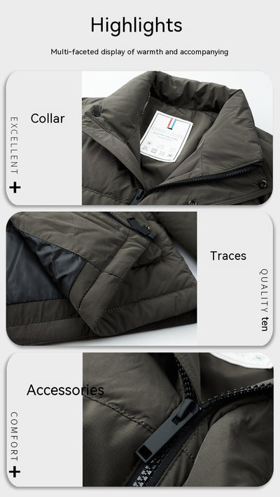 Chaqueta de Plumas con Cuello Alto para Hombre - Abrigo Invernal Premium - Image 11