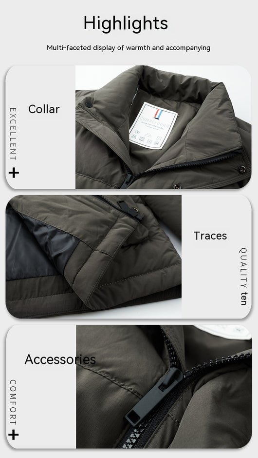Chaqueta de Plumas con Cuello Alto para Hombre - Abrigo Invernal Premium - Image 18