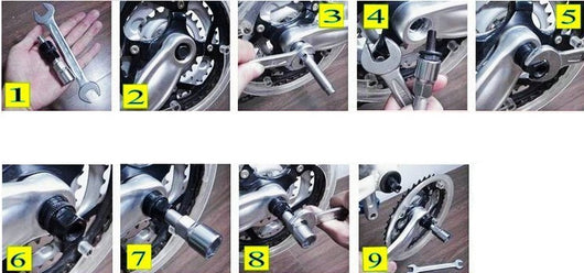Juego Extractor de Biela y Plato para Bicicleta - Herramienta Profesional de Desmontaje - Image 27