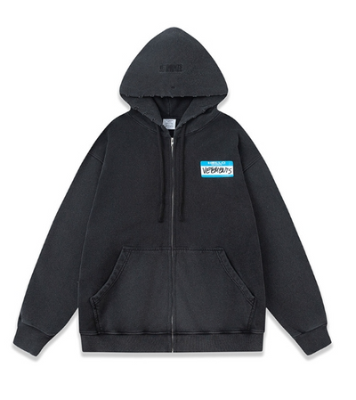 Cardigan Hoodie Desgarrado con Cierre - Image 23