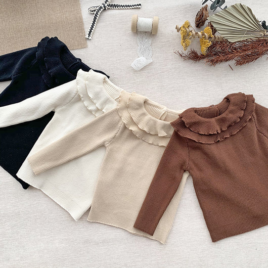 Suéter Calado para Niña con Rayas Hundidas y Elástico Alto - Image 20