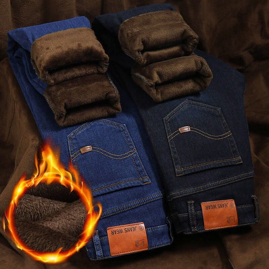 Pantalones Cálidos Holgados de Talle Medio para Hombre - Forro Polar Invierno - Image 17