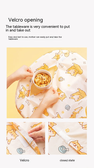 Babero Delantal para Bebé con Cobertura para Silla de Comer, Resistente al Agua y Desmontable - Image 9