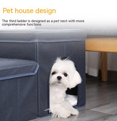 Cama Elevada Multifuncional para Mascotas con Escaleras - Image 14