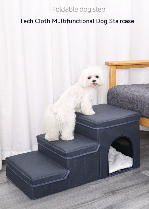 Cama Elevada Multifuncional para Mascotas con Escaleras - Image 16