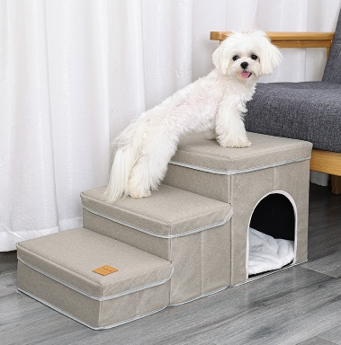 Cama Elevada Multifuncional para Mascotas con Escaleras - Image 2