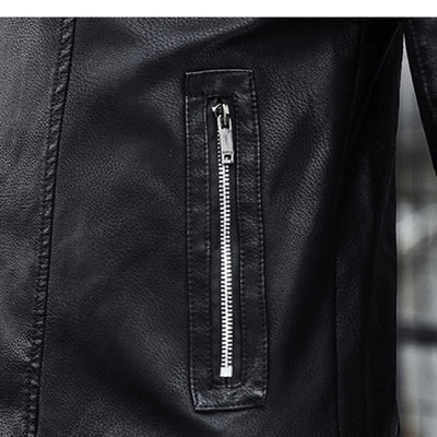 Chaqueta de Cuero para Motociclista - Primavera y Otoño - Image 13