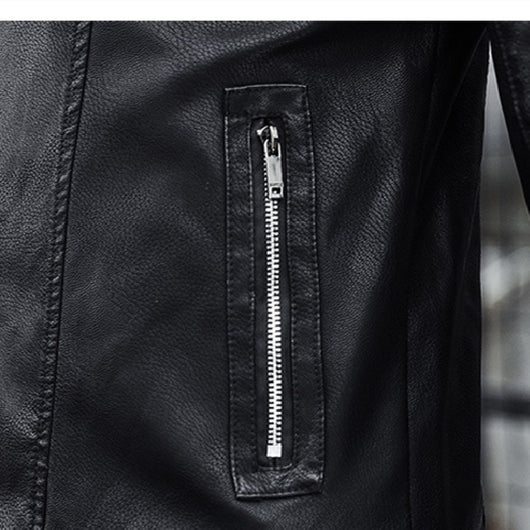 Chaqueta de Cuero para Motociclista - Primavera y Otoño - Image 13