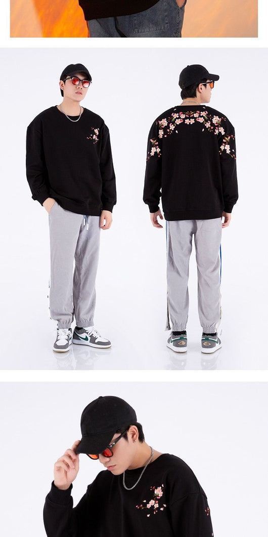 Suéter Oversize para Hombre Cuello Redondo con Bordado en Ciruela - Image 8