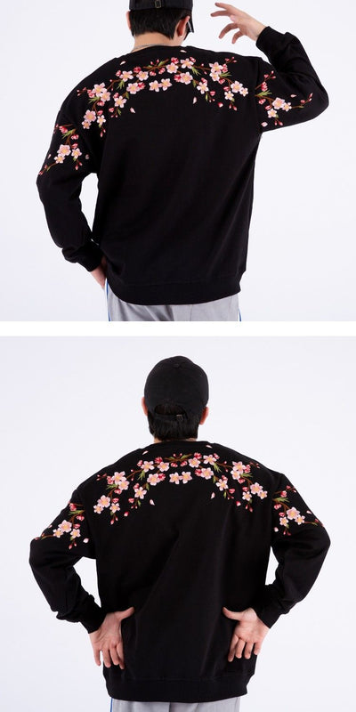 Suéter Oversize para Hombre Cuello Redondo con Bordado en Ciruela - Image 11
