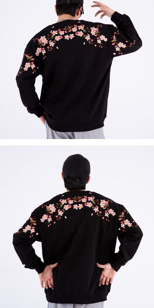 Suéter Oversize para Hombre Cuello Redondo con Bordado en Ciruela - Image 11
