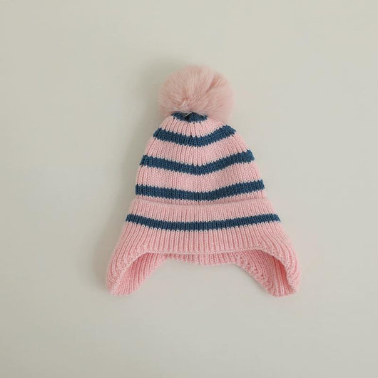 Gorro de Lana para Niña con Rayas - Cálido y Elegante - Image 10