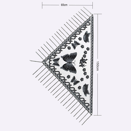 Pañuelo Triangular Calado con Encaje Elegante para Mujer - Image 23