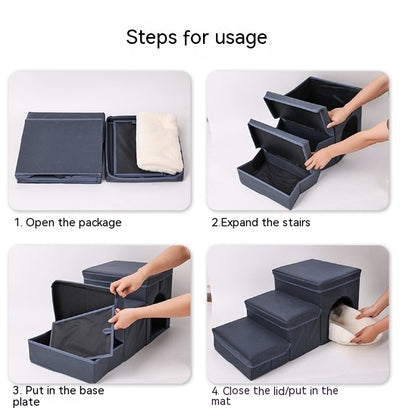 Cama Elevada Multifuncional para Mascotas con Escaleras - Image 23