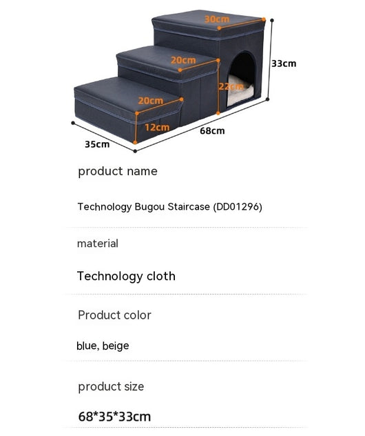 Cama Elevada Multifuncional para Mascotas con Escaleras - Image 30