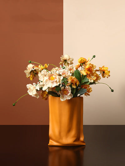 Jarrón Decorativo de Flores Secas con Acabado Plateado Electrochapado - Image 24
