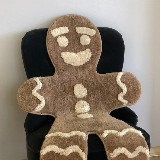 Tapete Navideño de Muñeco de Jengibre con Textura Esponjosa - Image 18