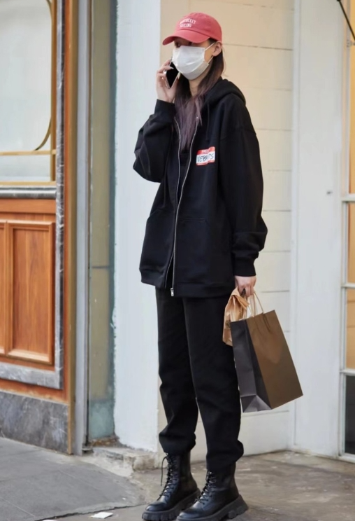 Cardigan Hoodie Desgarrado con Cierre - Image 42