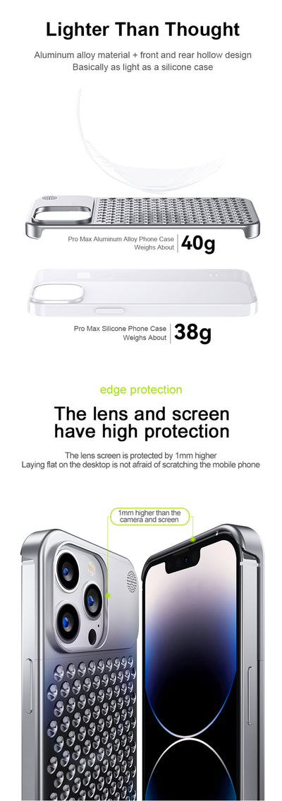 Funda de Aluminio para iPhone 14 13 Pro Max Plus con Disipación de Calor y Protección Total - Image 31