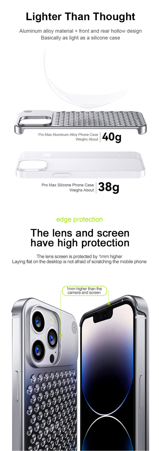 Funda de Aluminio para iPhone 14 13 Pro Max Plus con Disipación de Calor y Protección Total - Image 31