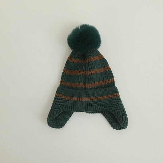 Gorro de Lana para Niña con Rayas - Cálido y Elegante - Image 15