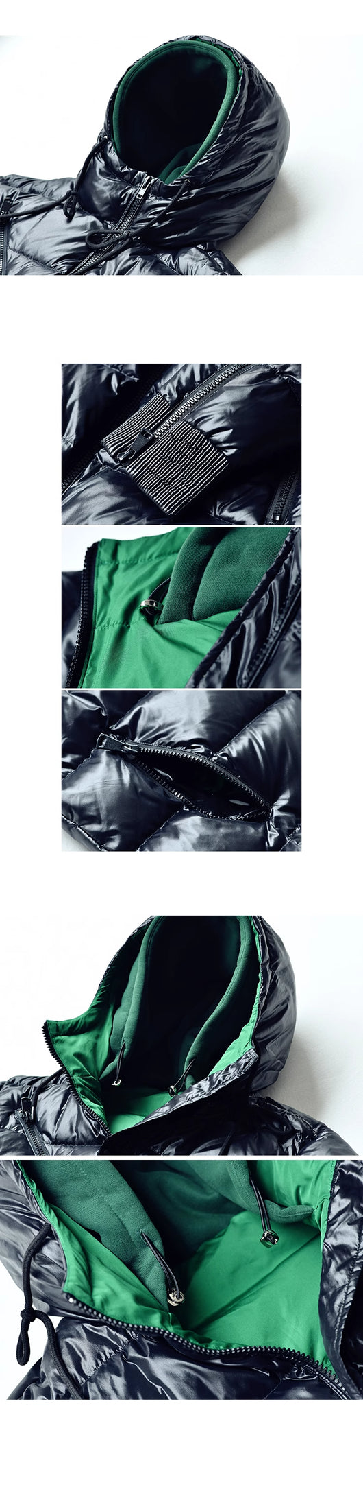 Chaqueta Acolchada Oversized con Costuras de Contraste y Capucha - Image 18