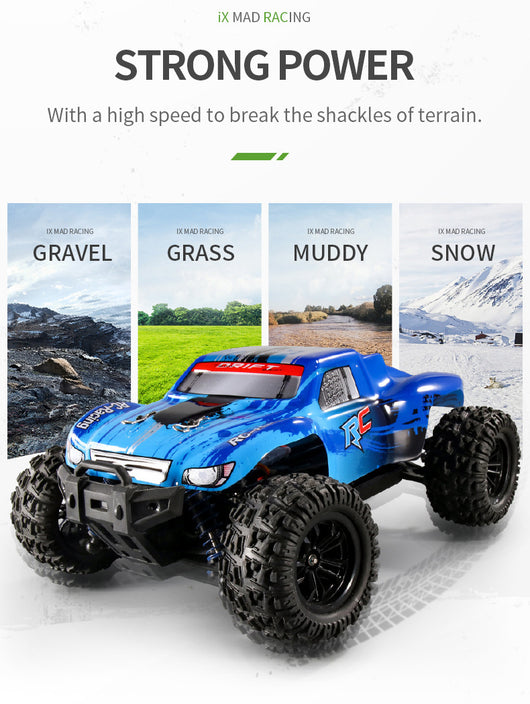 Camioneta RC 4x4 de Tracción Total con Control Remoto de Alta Velocidad - Image 12