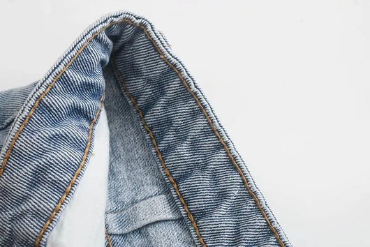Pantalón Harem Denim Talle Alto con Estampa Ángel - Corte Suelto y Versátil - Image 12