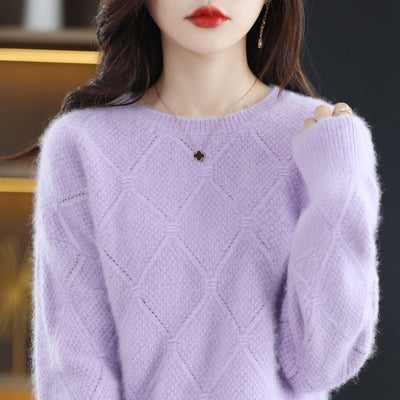 Suéter de Visón Hueco Cuello Redondo para Mujer - Image 19