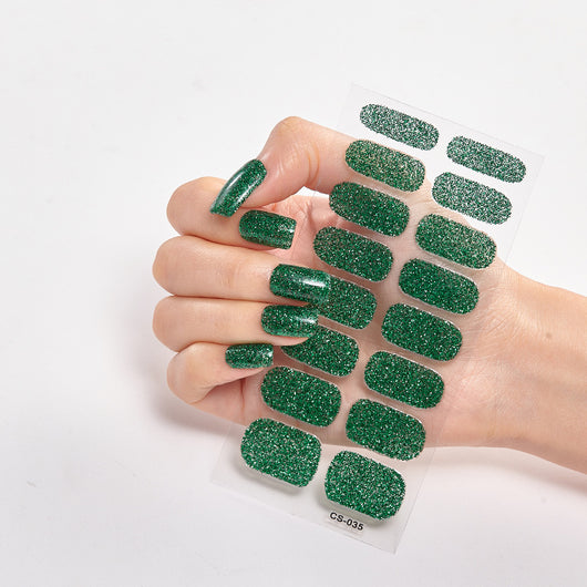 Stickers de Uñas Color Sólido con Lentejuelas Brillantes - Image 23