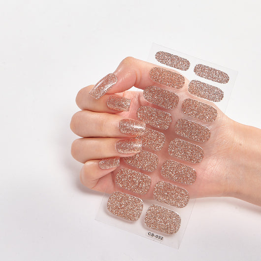 Stickers de Uñas Color Sólido con Lentejuelas Brillantes - Image 24