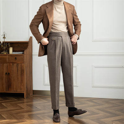 Pantalones Rectos de Cintura Alta para Hombre - Image 12