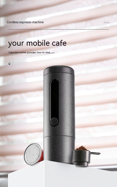Cafetera Portátil Mini para Viajes - Dual Cápsulas y Café Molido - Image 24