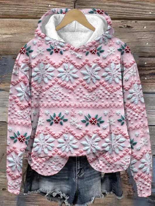 Prenda Navideña Suelta de Dacron con Estampado Casual para Mujer - Image 16