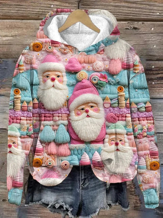 Prenda Navideña Suelta de Dacron con Estampado Casual para Mujer - Image 37