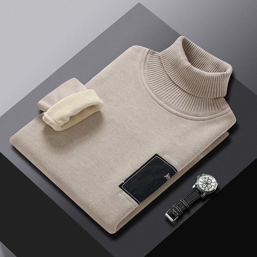 Suéter Cuello Alto Hombre con Bolsillos Falsos - Image 17
