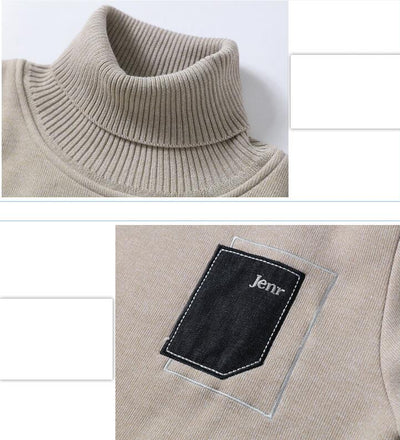 Suéter Cuello Alto Hombre con Bolsillos Falsos - Image 19