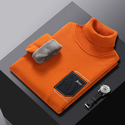 Suéter Cuello Alto Hombre con Bolsillos Falsos - Image 22