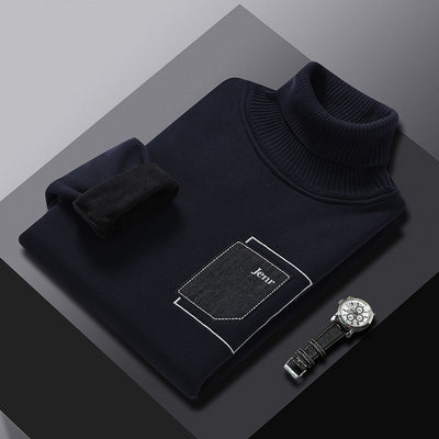 Suéter Cuello Alto Hombre con Bolsillos Falsos - Image 24