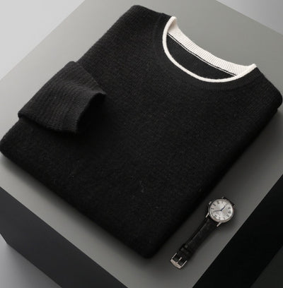 Suéter Tejido Falso Dos Piezas con Cuello Redondo Estilo Waffle - Image 22