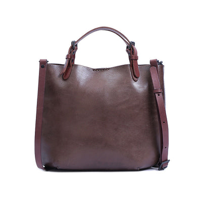 Bolsos de Cuero Genuino Estilo Retro - Primera Capa - Image 16