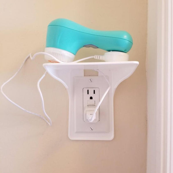 Repisa para Tomas de Corriente - Organizador de Pared con Instalación Fácil