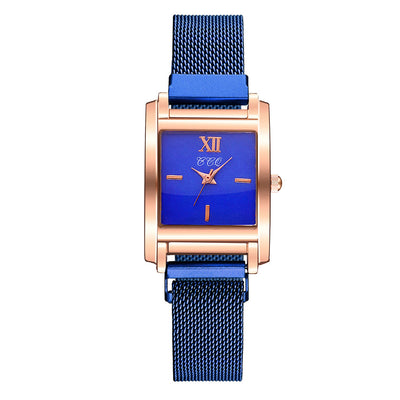 Reloj de Cuarzo Elegante Oro Rosa con Esfera Cuadrada Versátil - Image 11
