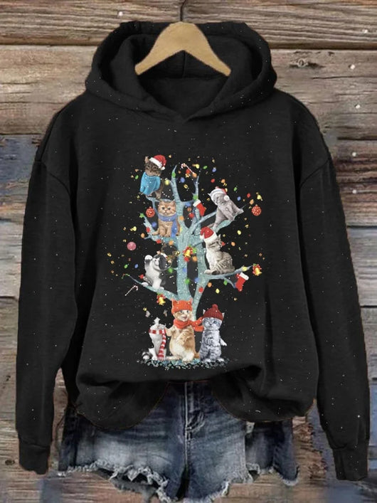 Prenda Navideña Suelta de Dacron con Estampado Casual para Mujer - Image 68