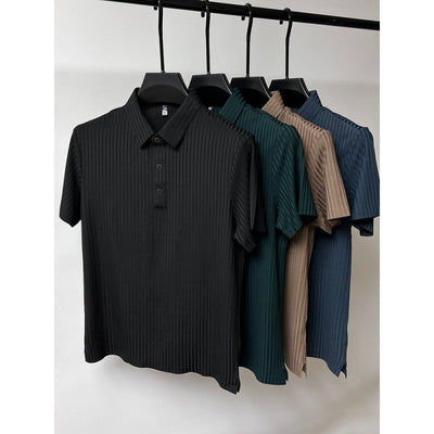 Camisa Fresca de Seda de Hielo para Hombre - Manga Corta Transpirable - Image 20