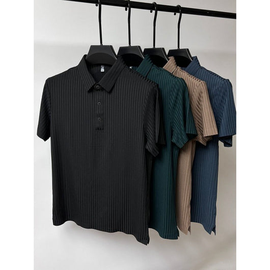 Camisa Fresca de Seda de Hielo para Hombre - Manga Corta Transpirable - Image 20