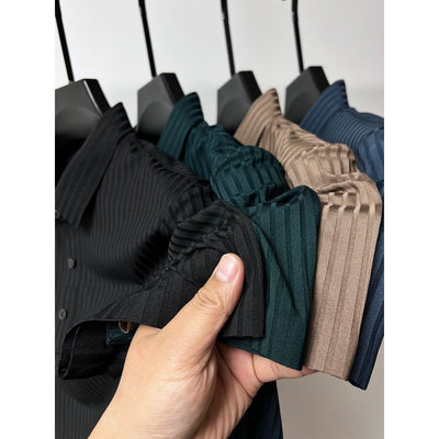 Camisa Fresca de Seda de Hielo para Hombre - Manga Corta Transpirable - Image 21