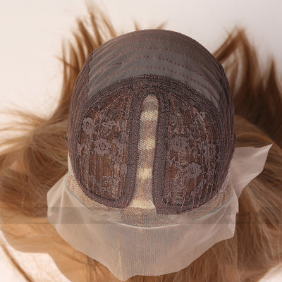 Peluca Larga Castaño Claro Cabello Liso Resistente al Calor - Image 13