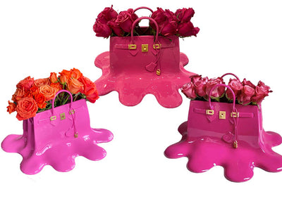 Jarrón Escultura de Resina Estilo Bolso - Arreglo Floral Decorativo - Image 19